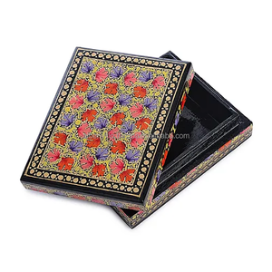 Boîte à bibelots en papier mâché, rangement durable pour bijoux, boîte cadeau pour mariage, boîte de rangement pour accessoires scintillants - Product Image 3