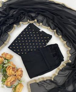 Ensemble haut-bas moderne en rayonne avec broderies métallisées et dupatta, tenue de fête, prix de gros, vêtement ethnique, tissage multicolore - Product Image 2