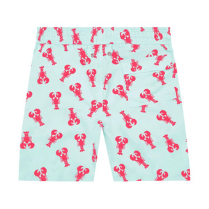 Short de bain pour homme, bleu clair, imprimé pieuvre rouge, imperméable, séchage rapide, 100% polyester, taille mi-haute, fermeture à cordon de serrage, boardshorts - Product Image 6