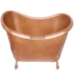 Baignoire autoportante ovale en cuivre antique, baignoire classique en cuivre pour maison et villa - Product Image 2