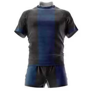 Ensemble de maillot et short de rugby personnalisés sublimés pour hommes, jaune, noir et blanc, qualité supérieure, disponible en OEM/ODM, toutes saisons - Product Image 5