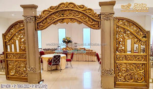 Decoración tradicional de la puerta de bienvenida de la boda Tema de Mughal Configuración de la puerta de bienvenida Boda India Tema de Ganesha Puerta de bienvenida - Product Image 2