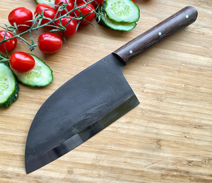 Nouveau couteau à viande serbe en acier à haute teneur en carbone, forgé à la main, VG10, couteau de cuisine, manche en bois noir, haute qualité - Product Image 4