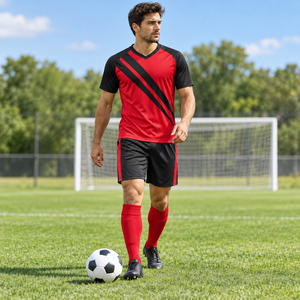 Ensemble d'uniformes de football personnalisés ODM, maillot et short de football avec logo d'équipe, noms de joueurs, numéros et couleurs pour les commandes en gros de vêtements d'équipe - Product Image 4