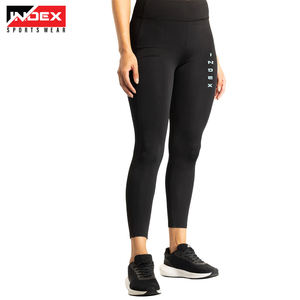 Leggings de yoga taille haute INDEX, longueur intégrale, noir uni, extensibles dans quatre directions, sans coutures, pour femmes - Product Image 6