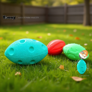 Yommy TPR Rugby Dog Chew Toy 6cm 10cm Pallina da Gioco per Cani - Product Image 3
