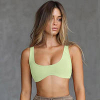 Soutien-gorge de sport léger et respirant sans coutures, grande taille, séchage rapide, antichoc, dos ouvert, pour yoga et fitness, motif lettres sur le devant pour femme