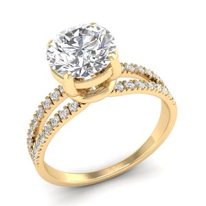 Bague de fiançailles solitaire REYES Hip Hop HPHT CVD en diamant cultivé en laboratoire, or massif 14 carats, certifiée IGI, bijoux fins pour femmes - Product Image 2