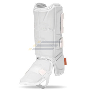 Custom Color Baseball Shin <b>Foot</b> Guards PU Leather Reinforced <b>Protection</b> Full Shin Coverage Durable Adjustable - Product Image 1