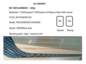 Weifengda Customise P92/28/88 100% Fibre de Carbone 18K Longueur 65"/66"/67"/68" Flex 65/75/85/95/102/105 325g/350g/400g Hockey sur Glace - Product Image 4