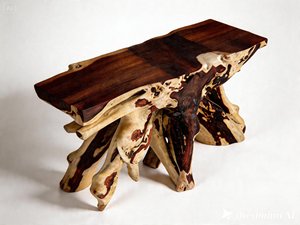 Offre Spéciale Tables Consoles en Racine d'Arbre 100% Bois de Rose Naturel d'Indonésie, Style Tropical Moderne Classique, Forme Libre, pour Entrée, Salle de Sport et Salon - Product Image 3