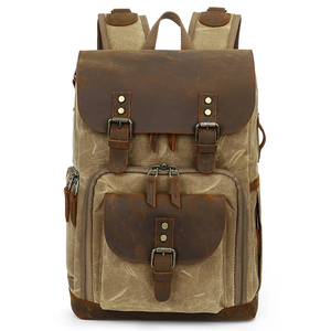 Mochila de Lona Vintage para Fotografía, Bolsa para Cámara DSLR, Mochila para Computadora Portátil, Impermeable, Transpirable, para Viajes al Aire Libre - Product Image 1