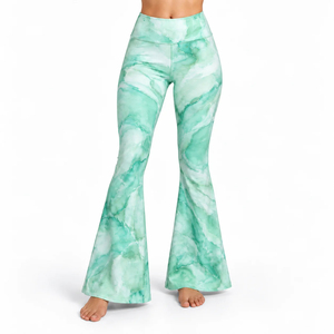 Casual Bell Bottom <b>Legging</b> Provides Soft Material Flexible Comfort & Stylish <b>Flared</b> Shape For Yoga Exercise & Everyday Lifestyle - Product Image 1
