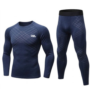 Conjunto de compresión para hombre, ropa deportiva para gimnasio, correr, entrenamiento físico y uso deportivo diario cómodo. - Product Image 1