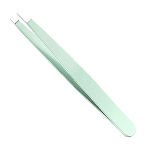 Ensemble de pinces à épiler professionnelles en acier inoxydable vert menthe avec étui de protection et ciseaux de précision, design moderne - Product Image 4