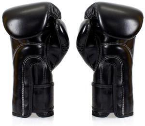 นวมชกมวย Fairtex สีดำ คุณภาพสูง สำหรับฝึกซ้อม MMA สไตล์เม็กซิกัน หนังวัวแท้ ปิดแบบผูกเชือก - Product Image 3