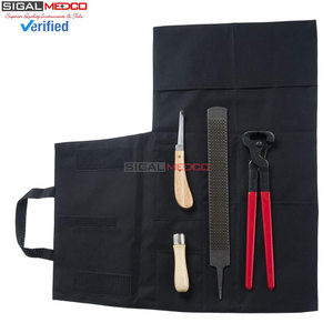 Professional Reusable Hoof Trim <b>Kit</b> with Durable <b>Tool</b> <b>Bag</b> Heavy Duty Stainless Steel Farrier Equipment Set for Horses - Product Image 4