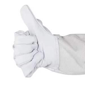 Gants d'apiculture longueur poignet, en coton avec revers en maille, style uni élastique, gants ergonomiques pour l'apiculture - Product Image 3