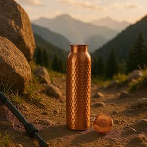 Hammered Copper Modern Luxury <b>Large</b> Capacity <b>Water</b> <b>Bottle</b> for Travel & Outdoor Use - Product Image 6