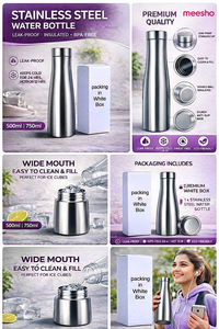 Bouteille réutilisable en acier inoxydable avec couvercle - Personnalisation et impression sur mesure pour les sports de plein air, Pâques, Halloween - Product Image 3