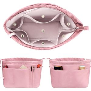 Women's 14-Pocket Zipper Liner Bag Organizer with <b>Purse</b> Insert Tote Handbag In-Bag for Extra Storage and Organization - Product Image 2