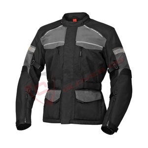Nouvel arrivage de vêtements de course de motards respirants pour hommes Textile Cordura fermetures éclair noires de haute qualité vestes imperméables en Textile de moto - Product Image 6