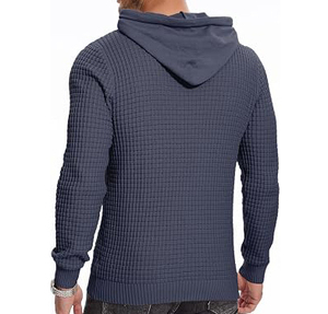 Custom Heavyweight 500GSM Cotton Knitted Men's Winter <b>Waterproof</b> Eco-Friendly Vintage Acid Wash Pullover Streetwear Hoodie - Product Image 5