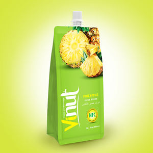 Jus d'ananas Fabricant de boissons de marque privée OEM ODM Formulation personnalisée Usine du Vietnam Sac de pochette de 500ml 24 par carton - Product Image 1
