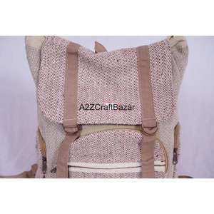 Sac à dos artisanal unisexe de taille moyenne en toile 100% coton, léger, vintage, 20L, avec fermeture à glissière et boucle, idéal pour la natation et le camping - Product Image 6