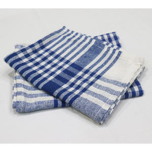 Serviettes de cuisine en coton et lin 100 %, motif à carreaux teint en fil, séchage rapide, style luxueux et doux, fabriquées en Inde - Product Image 4