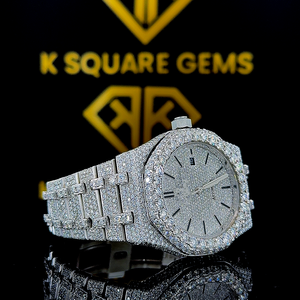 Reloj de Lujo de Cuarzo Automático Analógico Resistente al Agua con Correa Unisex de Acero Inoxidable y Diamantes Moissanite, Suministro Directo de Fábrica - Product Image 1