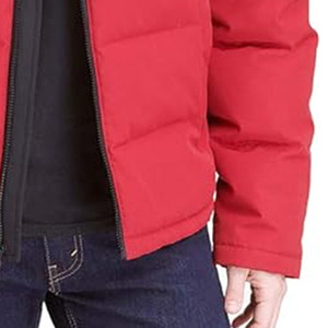 Manufacturer Custom Winter Loose Bubble <b>Men</b> Puffer <b>Jackets</b> Canvas Comfortable 100% Nylon Patchwork Stand Collar - Product Image 5