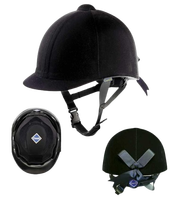 Casque d'équitation de sécurité pour homme, boucle réglable, en plastique durable et cuir PU, taille moyenne, confortable