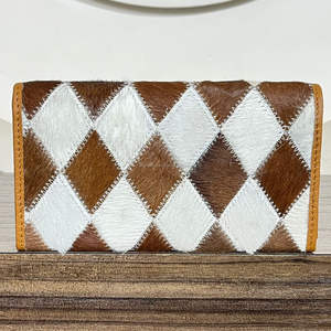 Cartera de Mujer de Cuero Vacuno Genuino Estilo Bohemio, Diseño Western con Parches, Monedero Largo para Damas, Organizador de Tarjetas y Efectivo - Product Image 5