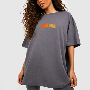 Camiseta de Mujer 100% Algodón Orgánico, Camiseta Lisa Personalizada Promocional, Camiseta Extra Grande, Nuevos Estilos al por Mayor - Product Image 4