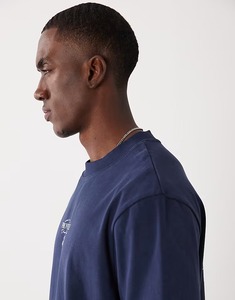 Camiseta de Algodón para Hombre, Cuello Redondo, Manga Corta, Color Azul Marino, Corte Regular, Estilo Casual, Tejido Jersey - Product Image 3