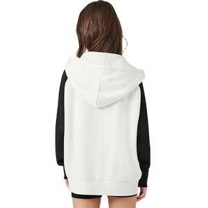 Custom OEM Winter Front 100% Cotton Streetwear Fashion Wear Wholesale Hot Selling Plain Casual Design Women <b>Longline</b> Pullover - Product Image 3