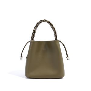 Luxury Genuine <strong>Leather</strong> Women's Handbag Bucket <strong>Bag</strong> Simple Fashion Woven Handle Soft <strong>Cowhide</strong> <strong>Ladies</strong> Crossbody <strong>Shoulder</strong> <strong>Bag</strong>