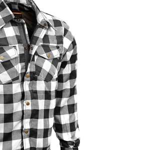 Custom Men Aramid Reinforced Breathable Garment Dyed Motorcycle <b>Flannel</b> Shirt Safety Motorbike <b>Jacket</b> Plaid Design CE Armored - Product Image 5