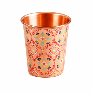 Gobelet martelé en cuivre pur, artisanal, verre à boire ayurvédique pour l'immunité et le bien-être, gobelet antimicrobien, tasse à eau - Product Image 3
