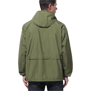 Veste d'hiver décontractée pour homme, personnalisée, de haute qualité, à capuche, pour sports de plein air, protection solaire, respirante, séchage rapide, en toile, imperméable à l'avant - Product Image 3