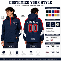 Veste Anorak pour Hommes Ravens en Gros, Logo d'Équipe Brodé Personnalisé, Pull à Capuche, Coupe-Vent Sportif, Fabricant OEM