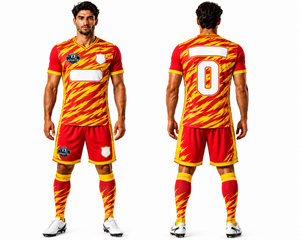 ชุดฟุตบอลสโมสรแบบกำหนดเอง เสื้อฟุตบอลน้ำหนักเบาและกางเกงขาสั้นสำหรับทีมสมัครเล่นและมืออาชีพ - Product Image 1