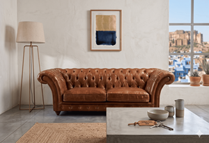 Modern Luxury 2 Seater Chesterfield Sofa for Small Modern Living Room Genuine Leather Living Room Furniture Home Furniture Sofa - Product Image 1