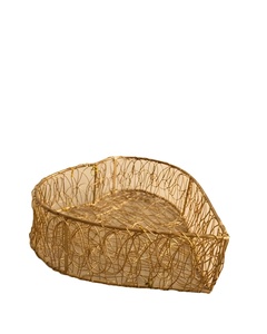 Heart Shape Premium Gold Metal Wire <b>Storage</b> Tray Decorative Rectangular Organiser Basket for Kitchen, Bathroom, Gift <b>Hampers</b> - Product Image 1