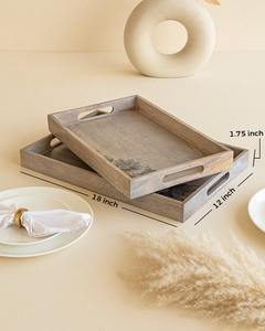 Plateau en bois massif de qualité supérieure, best-seller, écologique, durable, fait à la main, décoration de cuisine, décoration de la maison, cadeau, fournisseur en gros - Product Image 4