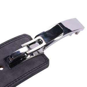Cinturón de levantamiento de pesas de cuero PU con hebilla de palanca OEM ODM, fabricado al por mayor, para gimnasio, entrenamiento, soporte lumbar, cómodo y seguro - Product Image 2