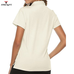 Chemises d'été décontractées en satin tricoté respirant pour femmes, à manches courtes, avec logo personnalisé, vente en gros - Product Image 3