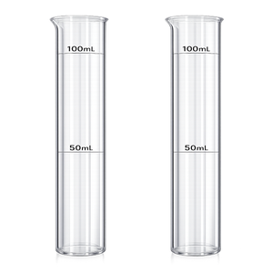 Cylindres Nessler pour comparaison des couleurs en laboratoire, capacité de 100 ml, tubes en verre transparent, 100 pièces pour l'analyse de l'eau et l'analyse chimique - Product Image 1