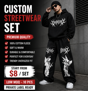 Chándal Deportivo de Alta Calidad, Diseño Personalizado, Estilo Urbano, Talla Grande, Transpirable, 100% Algodón, para Invierno, para Correr, Entrenar - Product Image 2